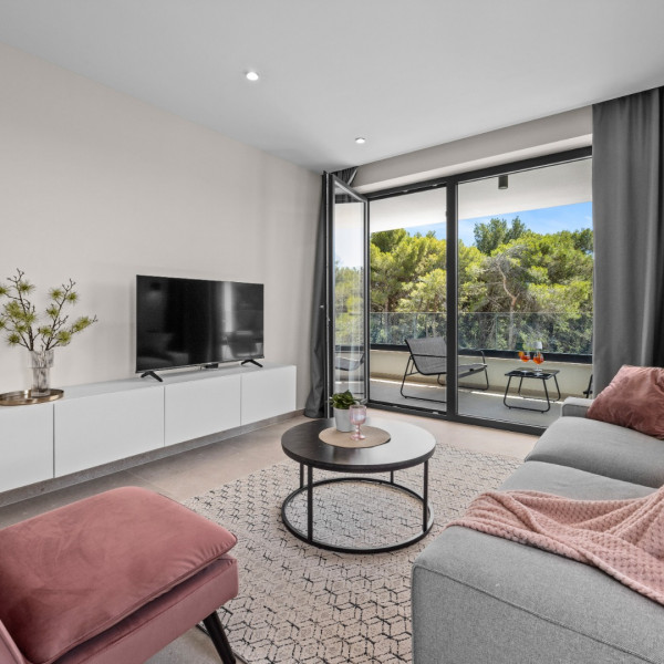 Das Wohnzimmer, Villa Pollentia, Villa Pollentia mit Pool in der N&auml;he des Meeres, Pula, Istrien, Kroatien Pula