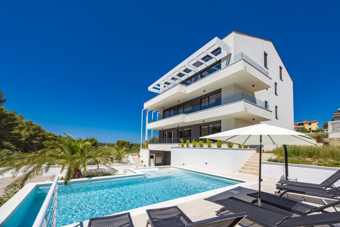 Exterior, Villa Pollentia with a pool near the sea, Pula, Istria, Croatia Pula