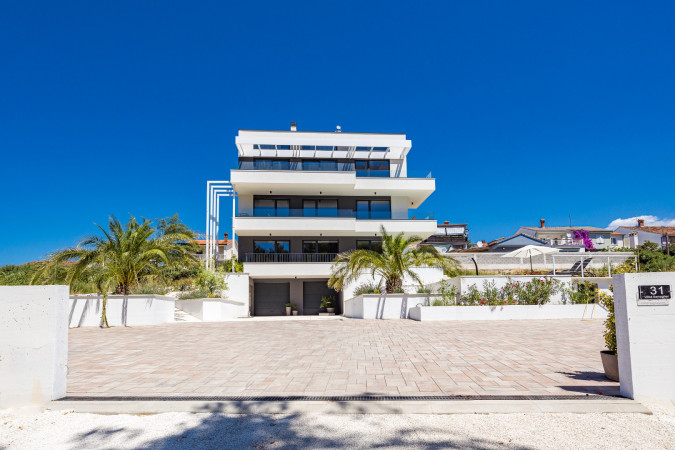 Exterior, Villa Pollentia with a pool near the sea, Pula, Istria, Croatia Pula